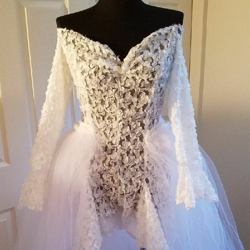 JEWEL 2 In One Romper Wedding  Ballgown Set